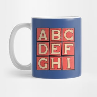 ABC Retro Typography Mug